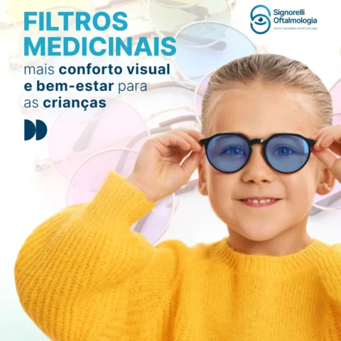 Filtros Medicinais mais conforto visual e bem-estar para as crianças