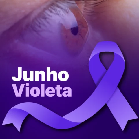 O mês de junho é dedicado ao ceratocone com a campanha Junho Violeta!