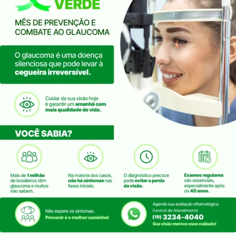 Maio Verde: é uma campanha de conscientização para os riscos do Glaucoma