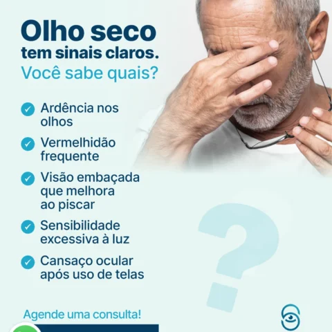 Olho Seco tem sinais claros. Você sabe quais?